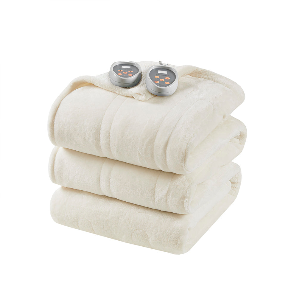 Heated Microlight to Berber Blanket - Ivory