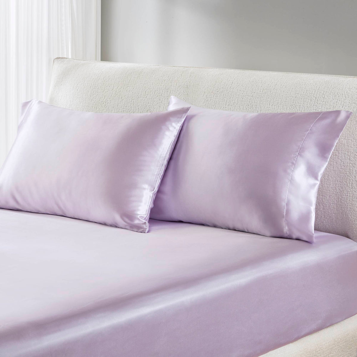 Satin Luxury 2 PC Pillowcases - Lilac