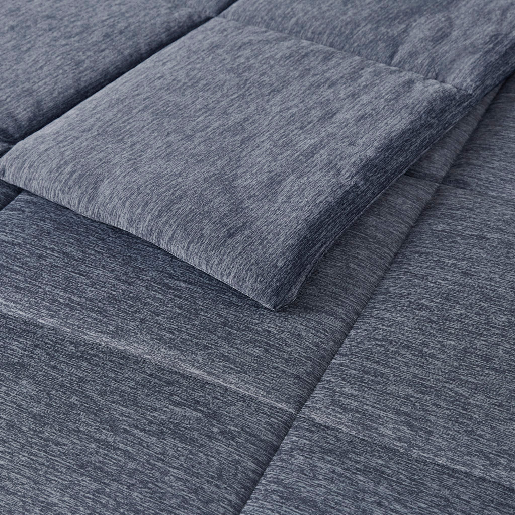 Comfort Cool Jersey Knit Oversized Down Alternative Comforter - Navy
