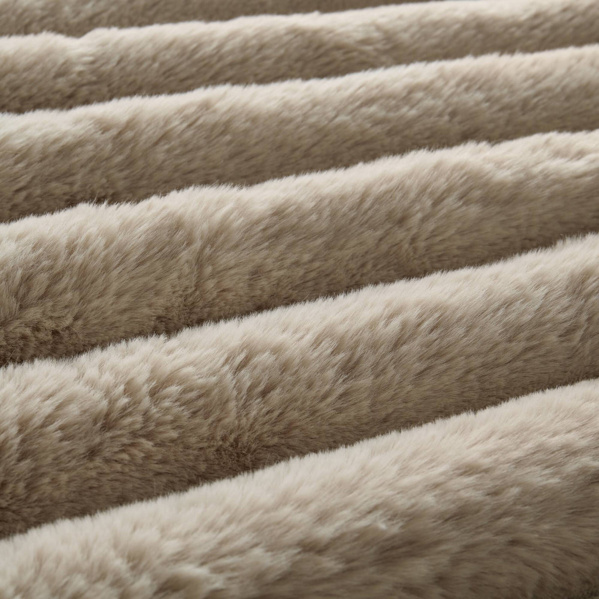 Jasmine 3 Piece Faux Fur Comforter Set - Taupe
