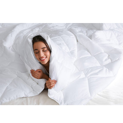 Maximum Warmth Cotton Down Alternative Featherless Comforter - White