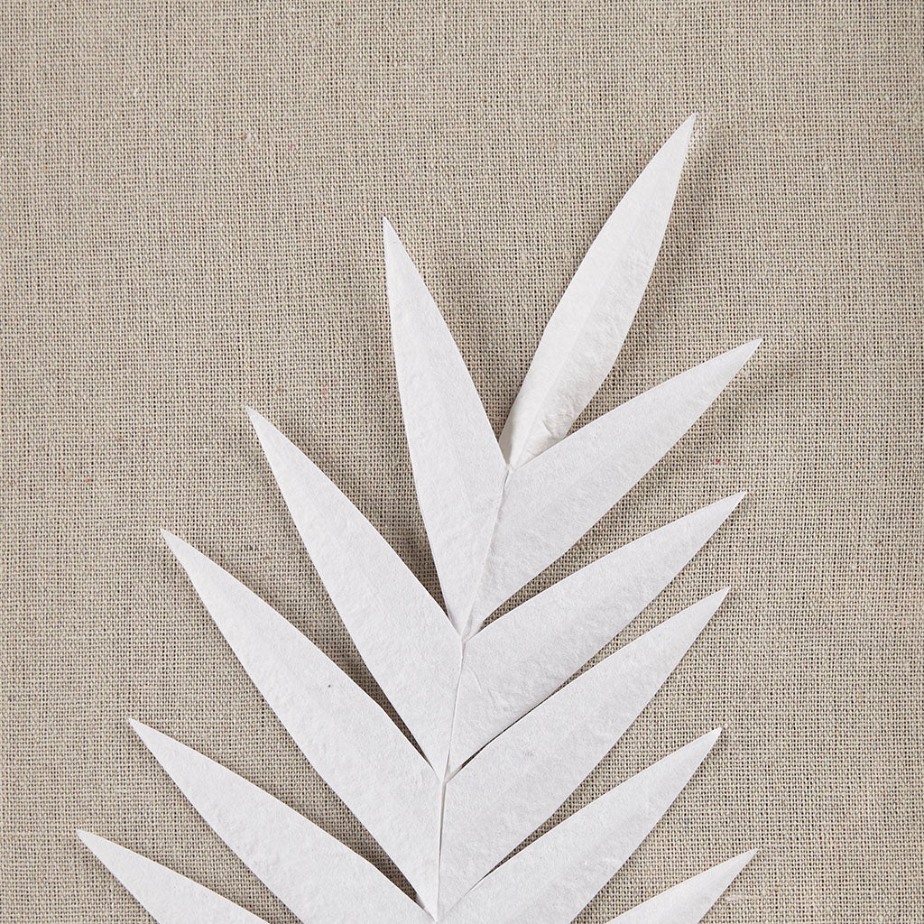 Sabal Framed Rice Paper Palm Leaves 3-piece Shadowbox Wall Decor Set - Off-White