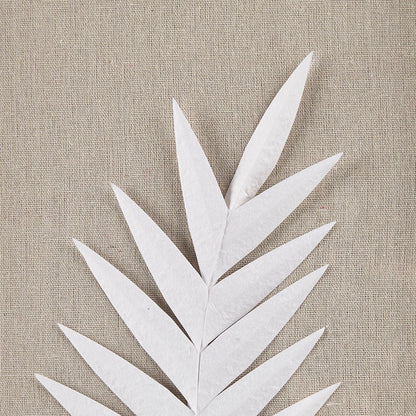 Sabal Framed Rice Paper Palm Leaves 3-piece Shadowbox Wall Decor Set - Off-White