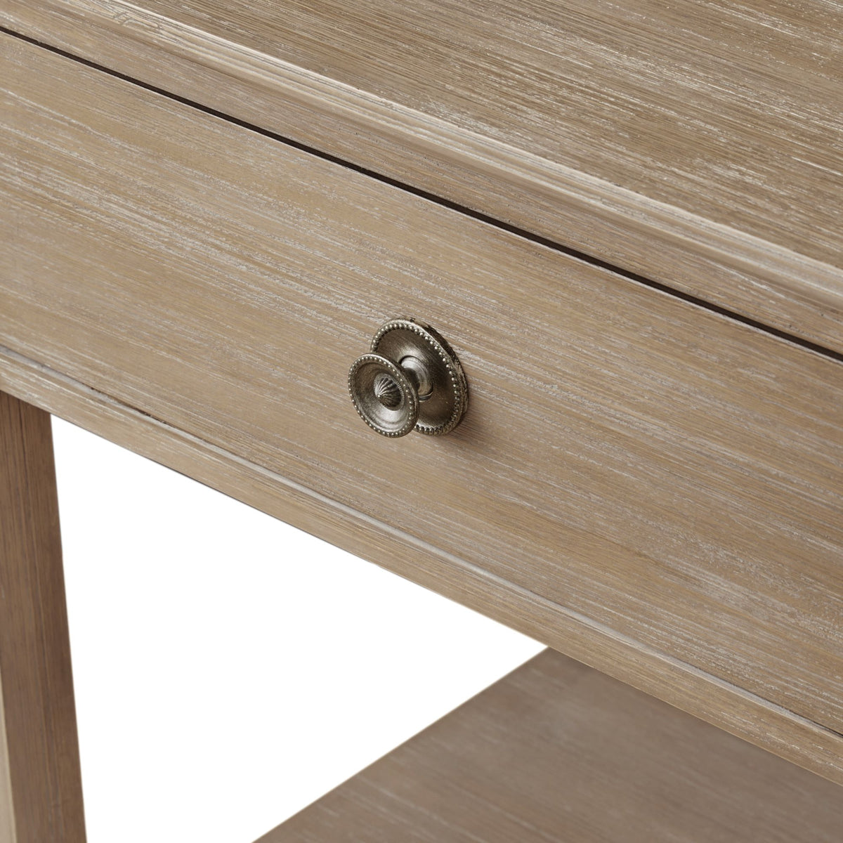 Victoria one-drawer wood bedside table with shelf - Light Natural