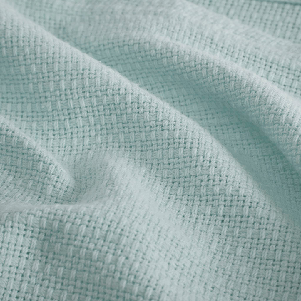 Freshspun Basketweave Cotton Blanket - Blue