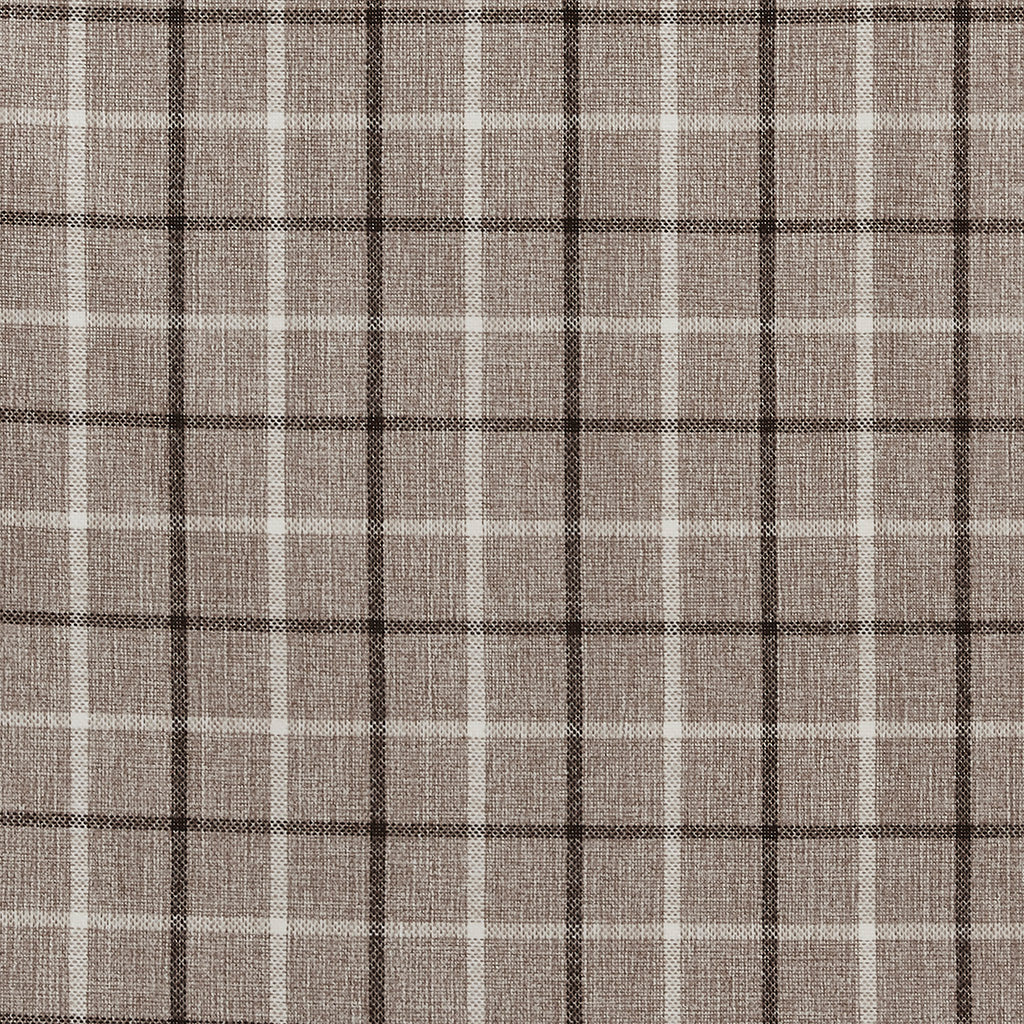 Anaheim Plaid Rod Pocket and Back Tab Curtain Panel with Fleece Lining - Brown