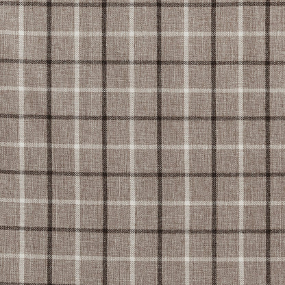 Anaheim Plaid Rod Pocket and Back Tab Curtain Panel with Fleece Lining - Brown