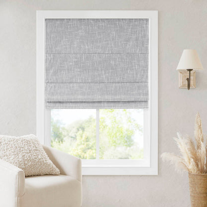 Quincy Cordless Roman Shade - Light Grey