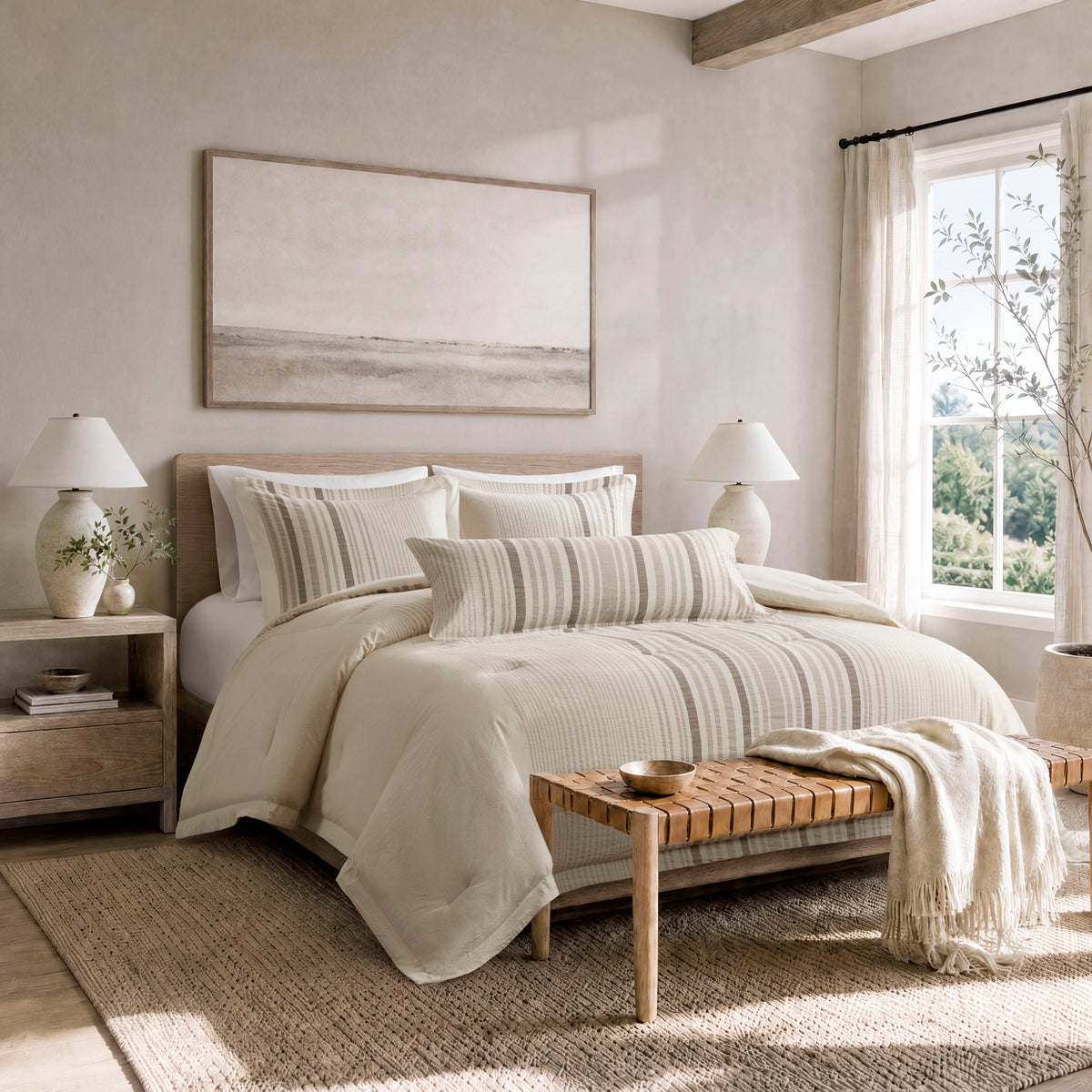 Ellery Body Pillow Cover - Natural