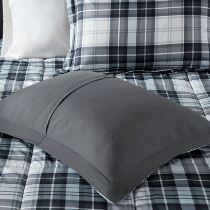 Parkston 3M Scotchgard Down Alternative All Season Comforter Set - Black/White