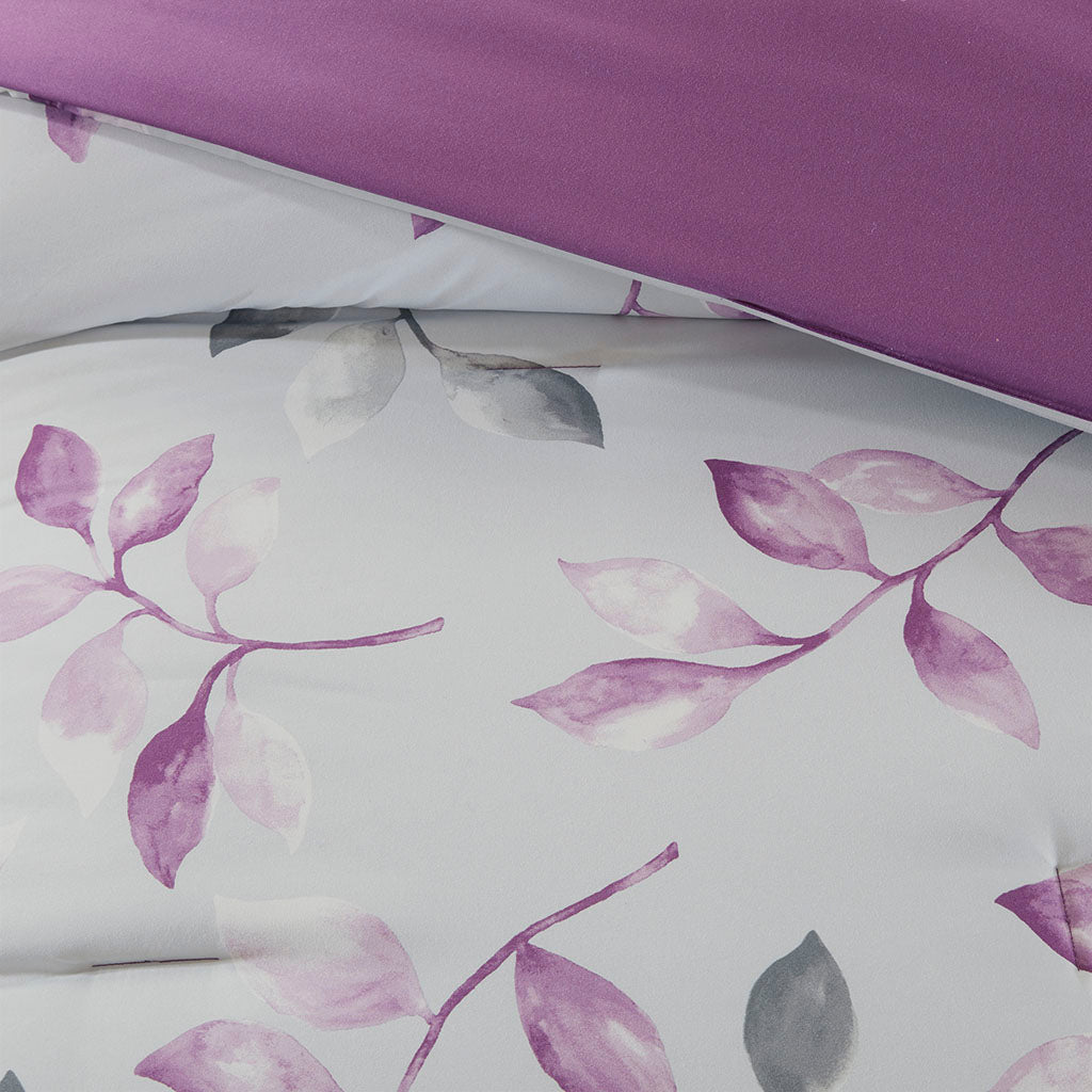 Lafael Comforter Set with Cotton Bed Sheets - Purple