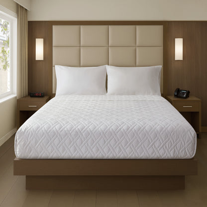 Plain Weave Premium Coverlet - White