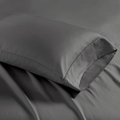 1500 Thread Count Cotton Blend 4 PC Sheet Set - Charcoal
