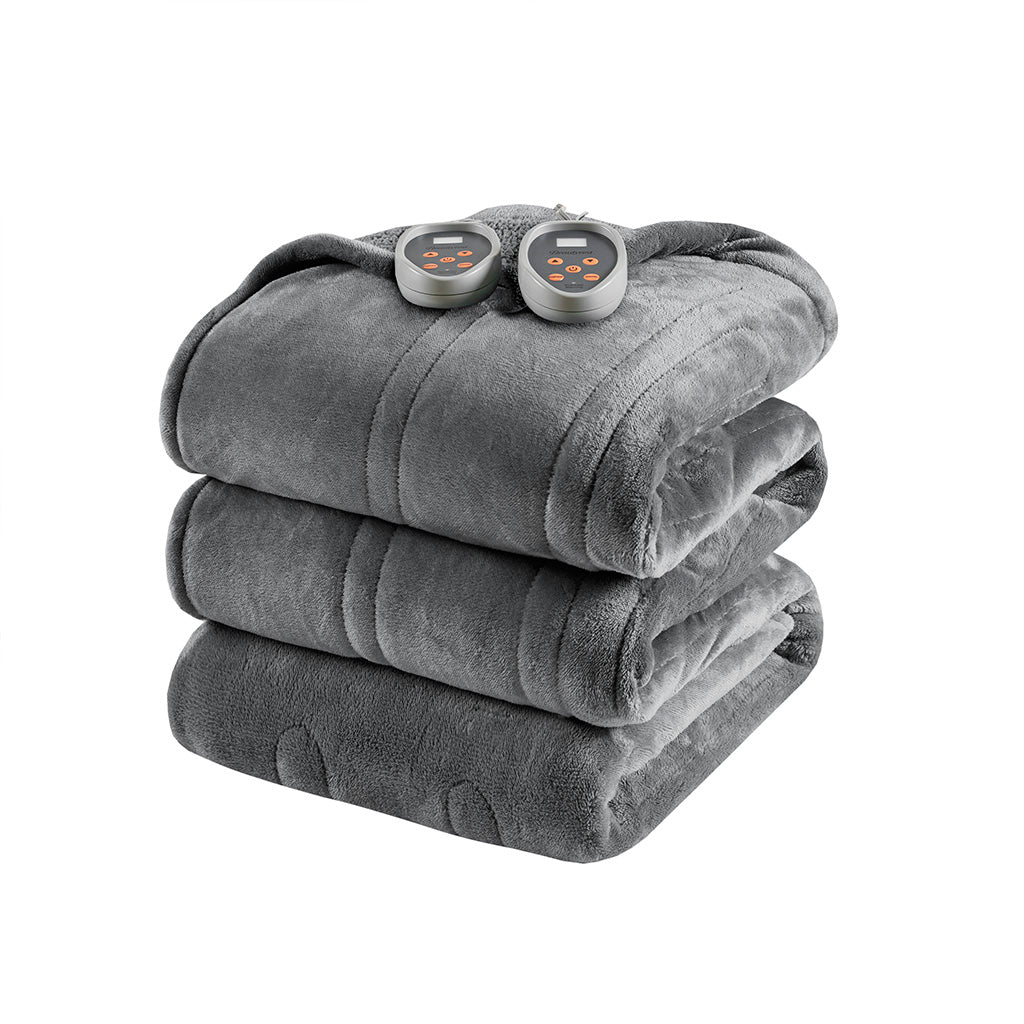 Heated Microlight to Berber Blanket - Grey