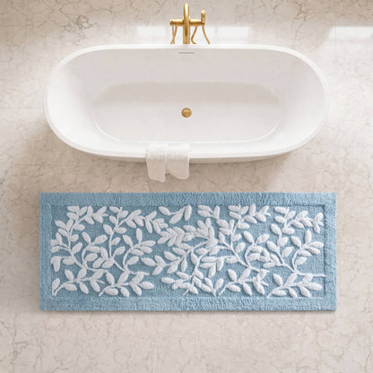 Serene Cotton Tufted Bath Rug - Blue