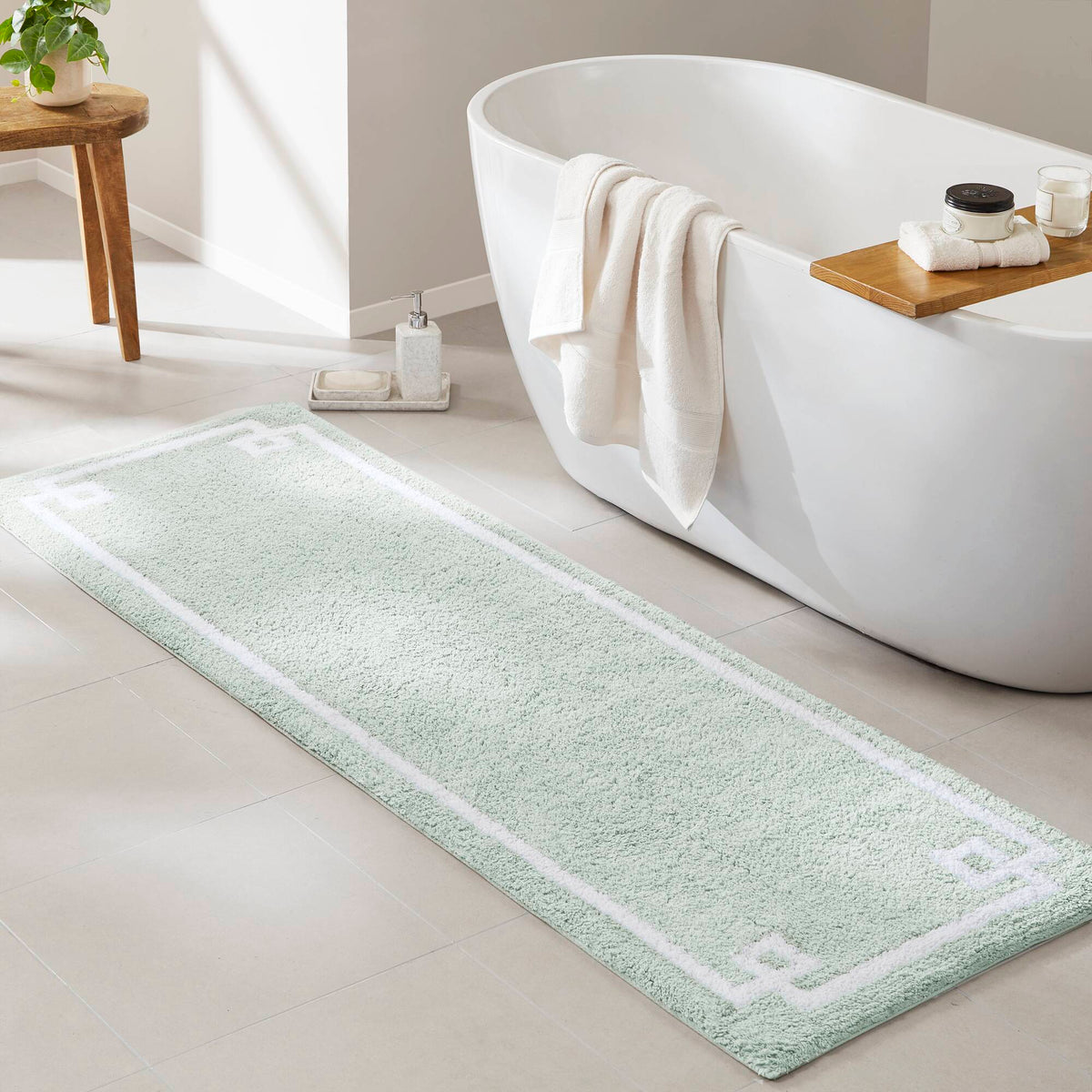 Evan Cotton Tufted Bath Rug - Seafoam