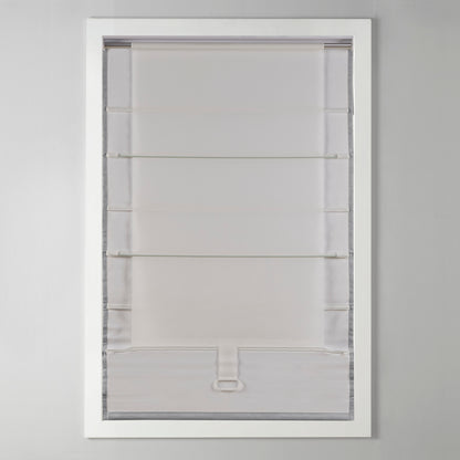 Galen Basketweave Cordless Roman Shade Collection - Grey