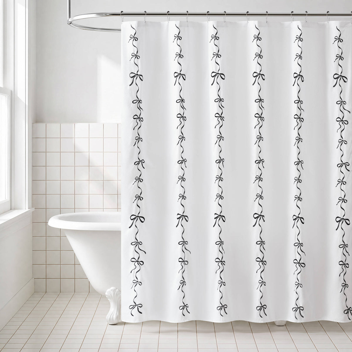 Addison Shower Curtain Set - Black