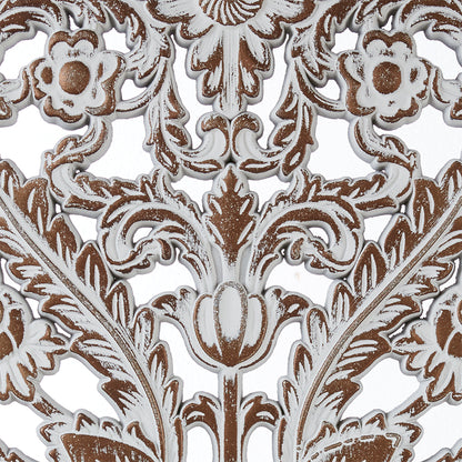 Botanical Panel Distressed Carved Wood 2-piece Wall Decor Set - Antique Brown