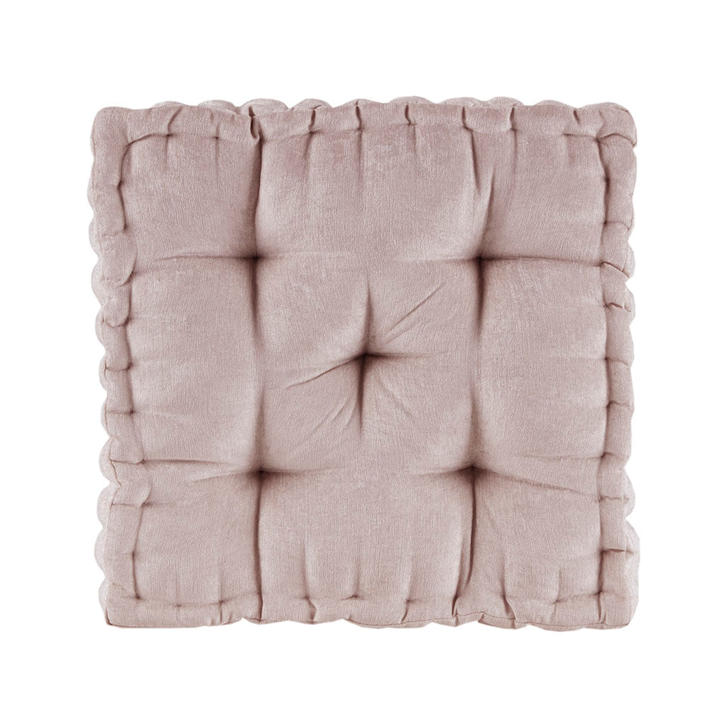 Azza Poly Chenille Square Floor Pillow Cushion Compress Pack - Blush