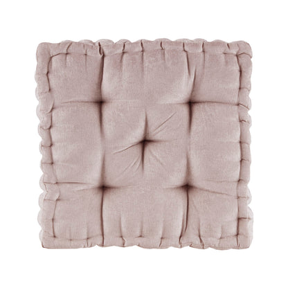 Azza Poly Chenille Square Floor Pillow Cushion Compress Pack - Blush