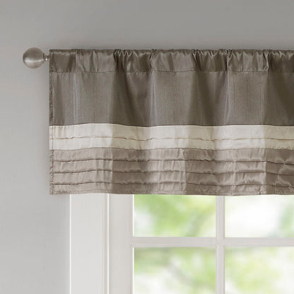 Amherst Polyoni Pintuck Window Valance - Natural