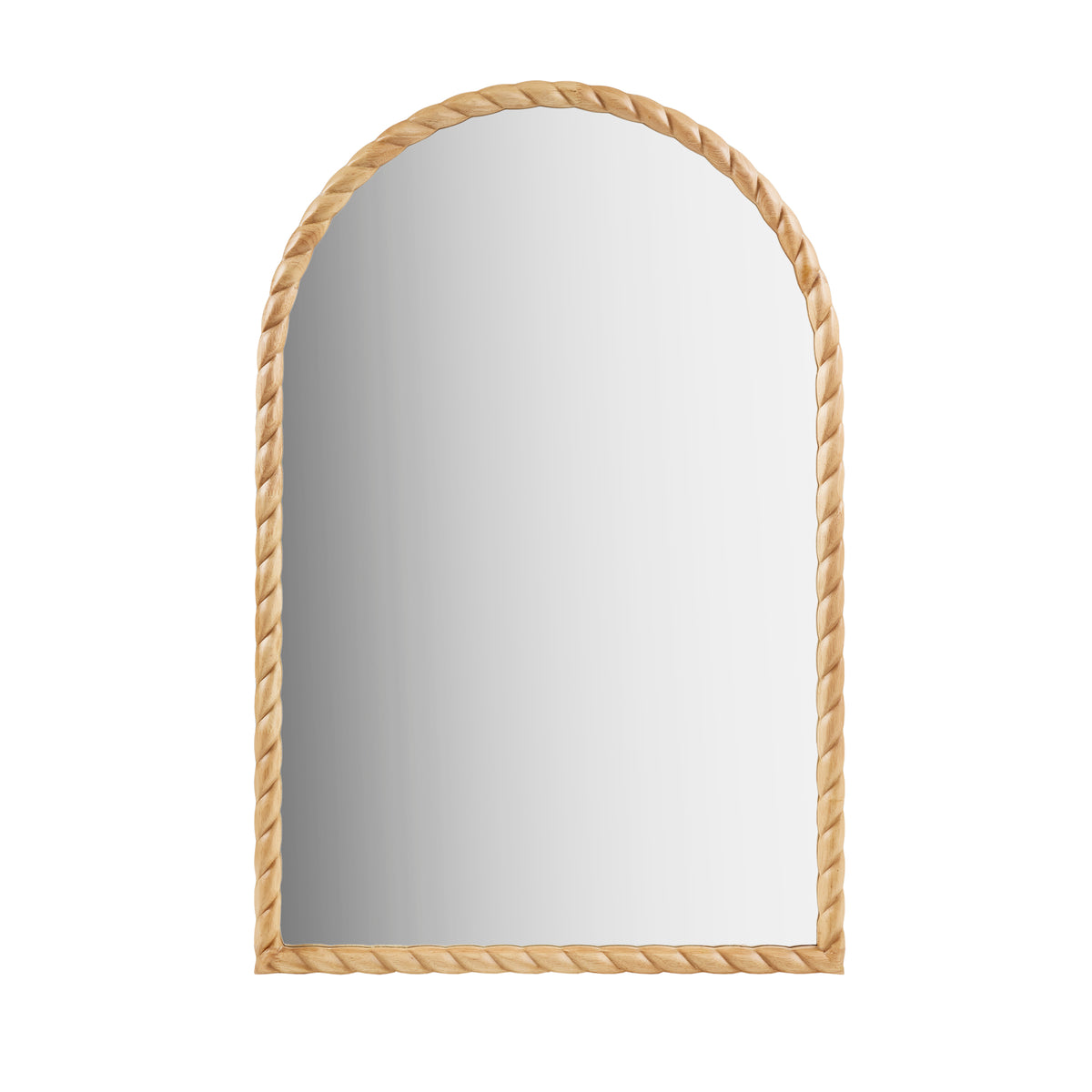 Montra Arched Braided Wood Wall Mirror - Natural