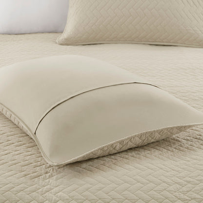Velvet Touch 3 Piece Luxurious Oversized Quilt Set - Linen