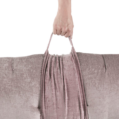 Edelia Poly Chenille Lounge Floor Pillow Cushion - Blush
