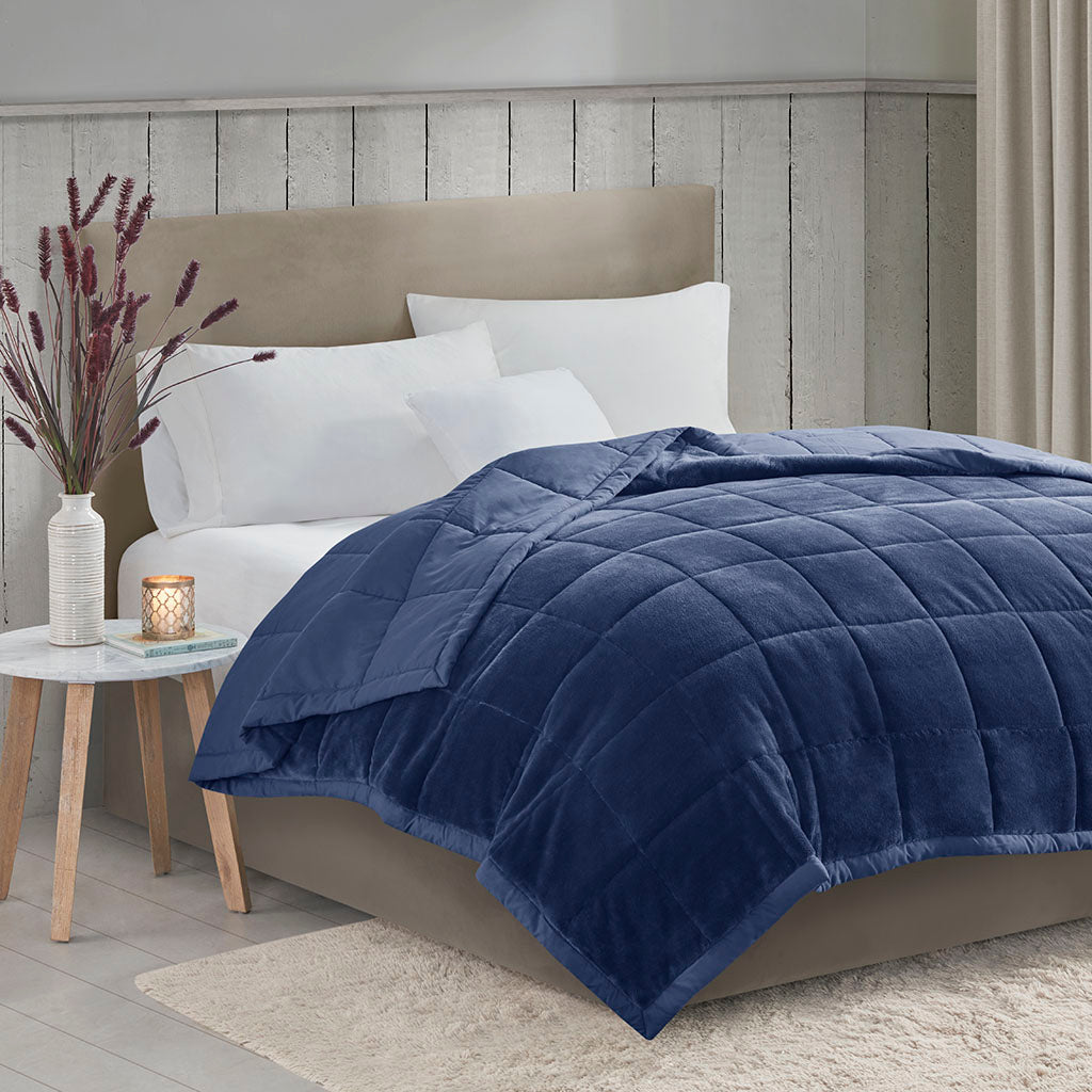 Coleman Reversible HeiQ Smart Temperature Down Alternative Blanket - Navy