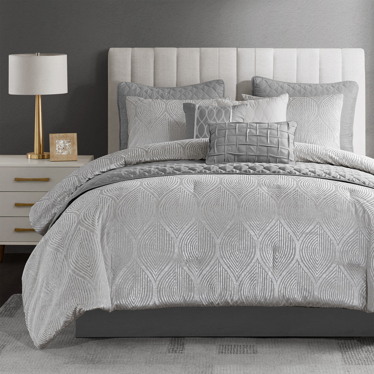 Nocturne Comforter Set - Grey