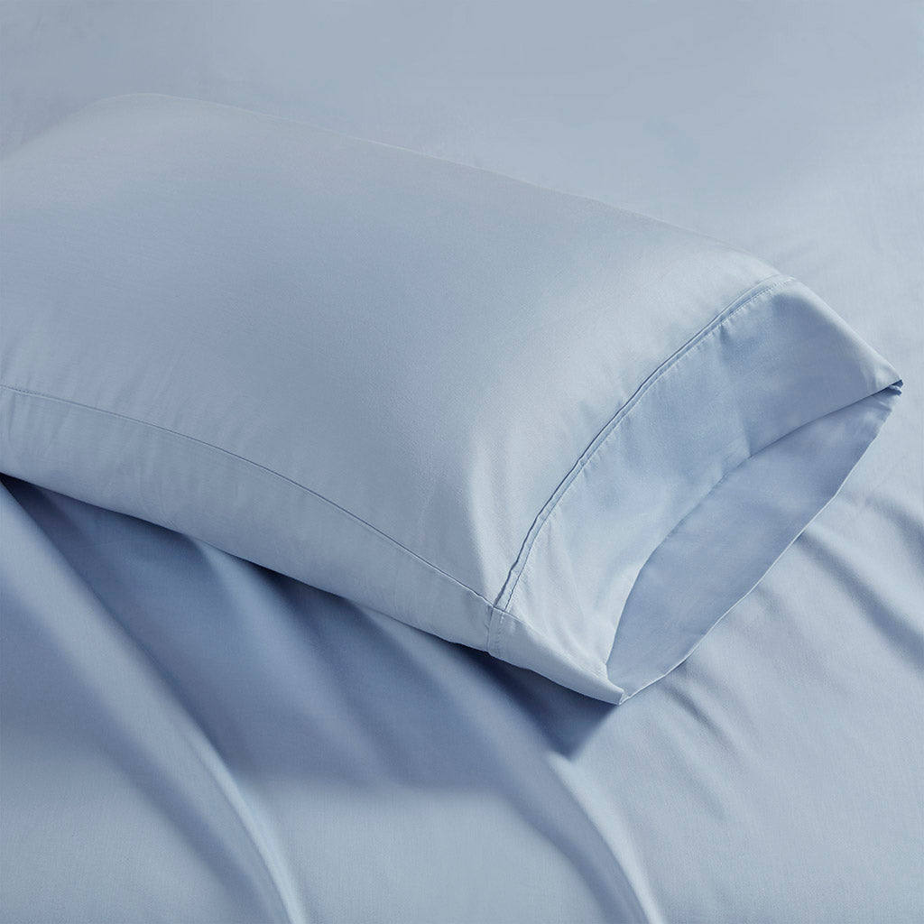 1500 Thread Count Cotton Blend 4 PC Sheet Set - Blue
