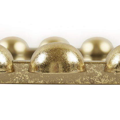 Marlowe 24X36 Arch Beaded Wall Mirror - Gold