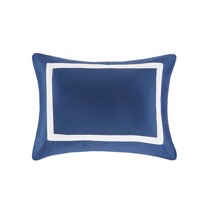 Heritage 8 Piece Comforter and Quilt Set Collection - Navy