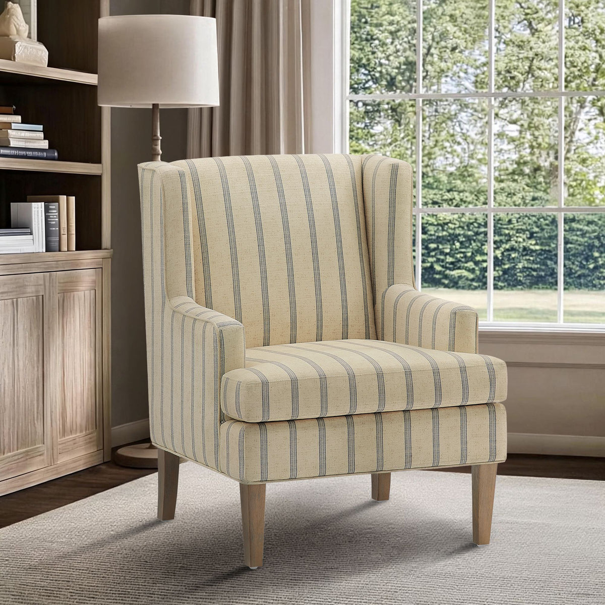 Decker Wingback Armchair - Natural