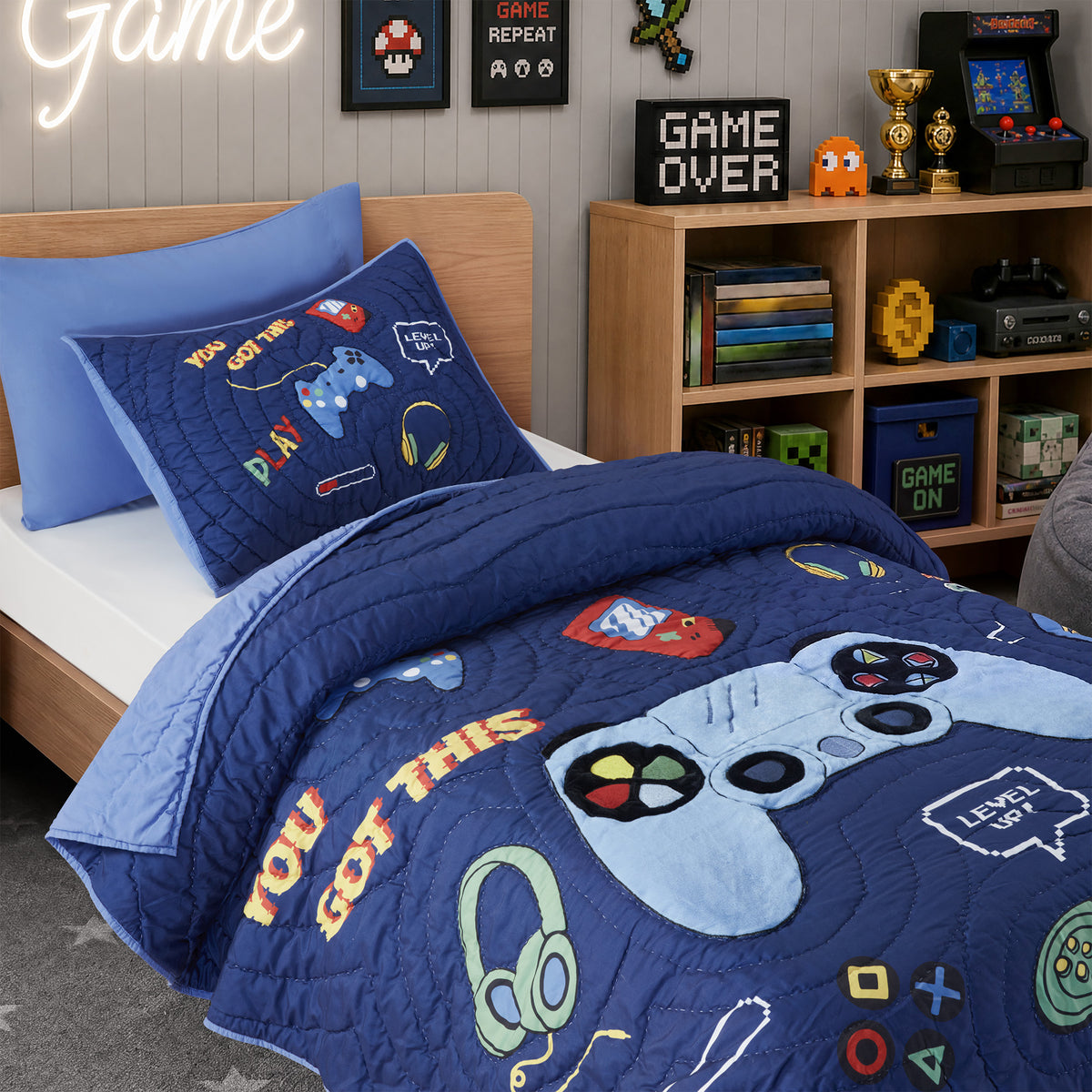 Game Quilt Set - Navy