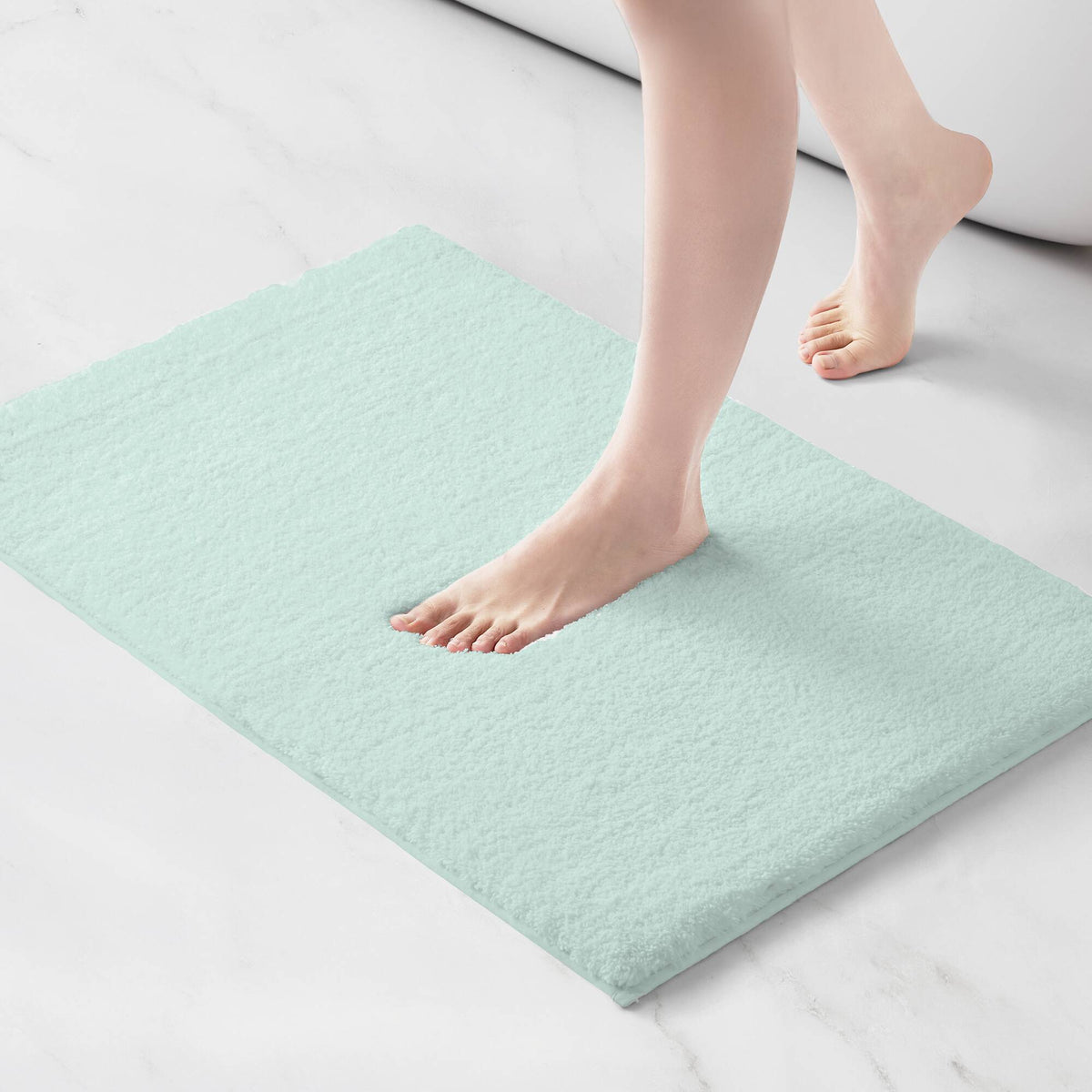 Marshmallow Bath Rug Collection - Seafoam