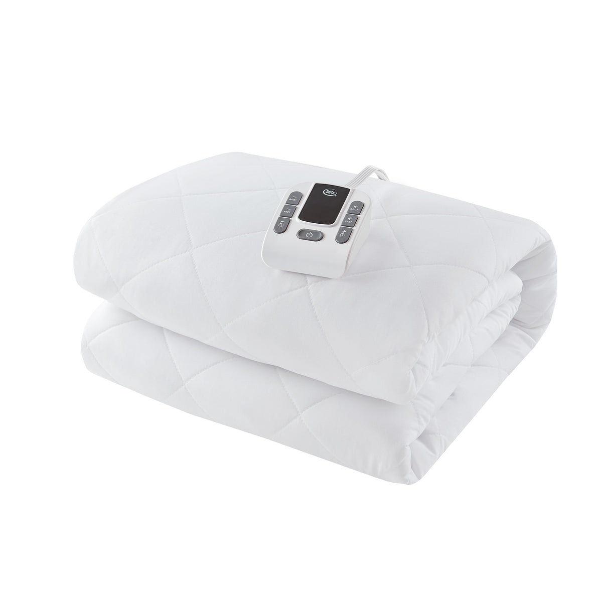 Microfiber Zoned Heated Mattress Pad - White