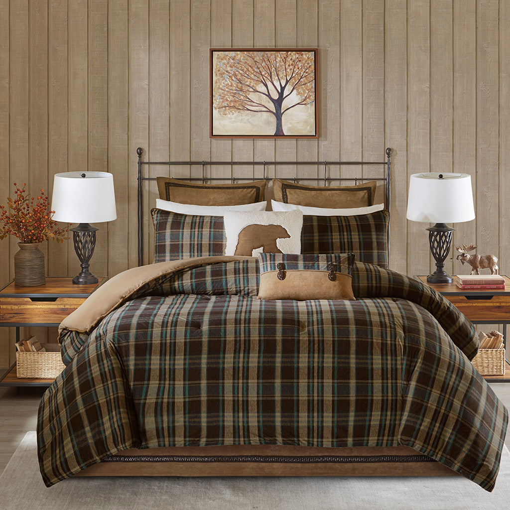 Hadley Plaid Oversized Cozy Spun Comforter Set - Multi