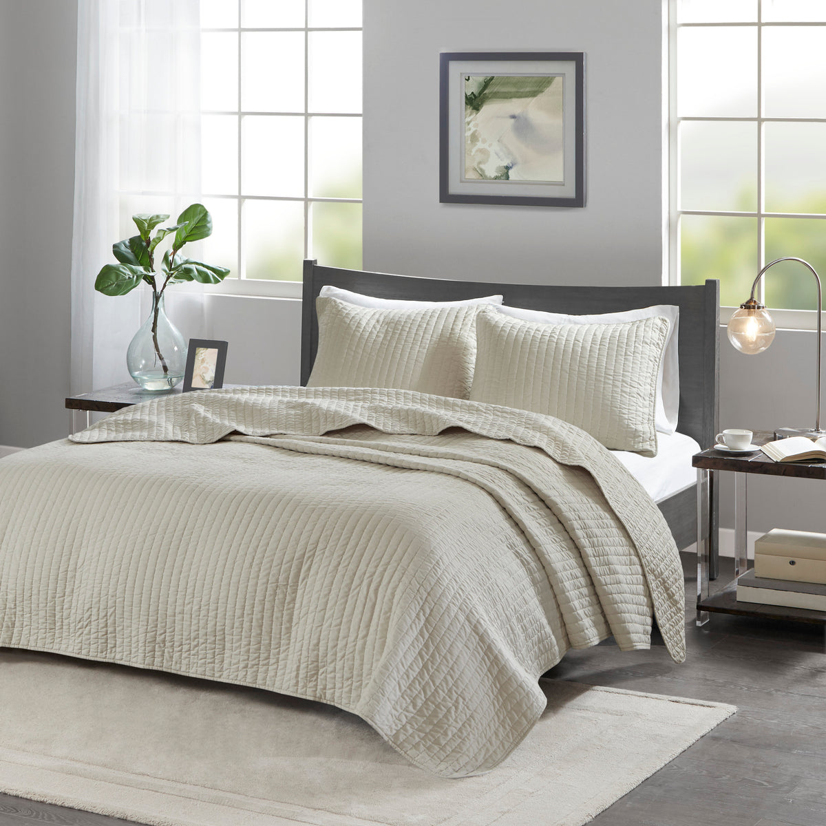 Keaton Quilt Set - Cream