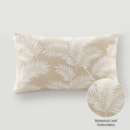 Ella Botanical 1 Piece Cotton Pillow Cover - Linen