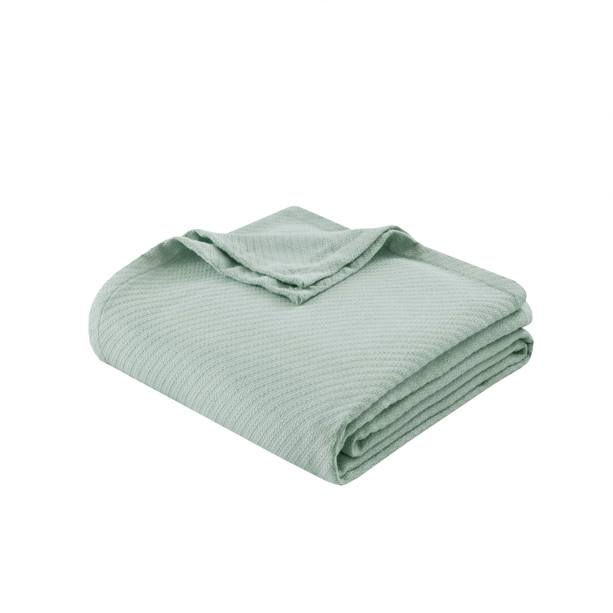 Liquid Cotton Blanket - Seafoam