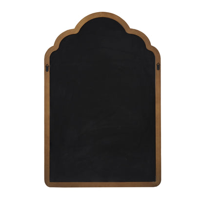 Marbella Scalloped Wood Wall Mirror - Brown