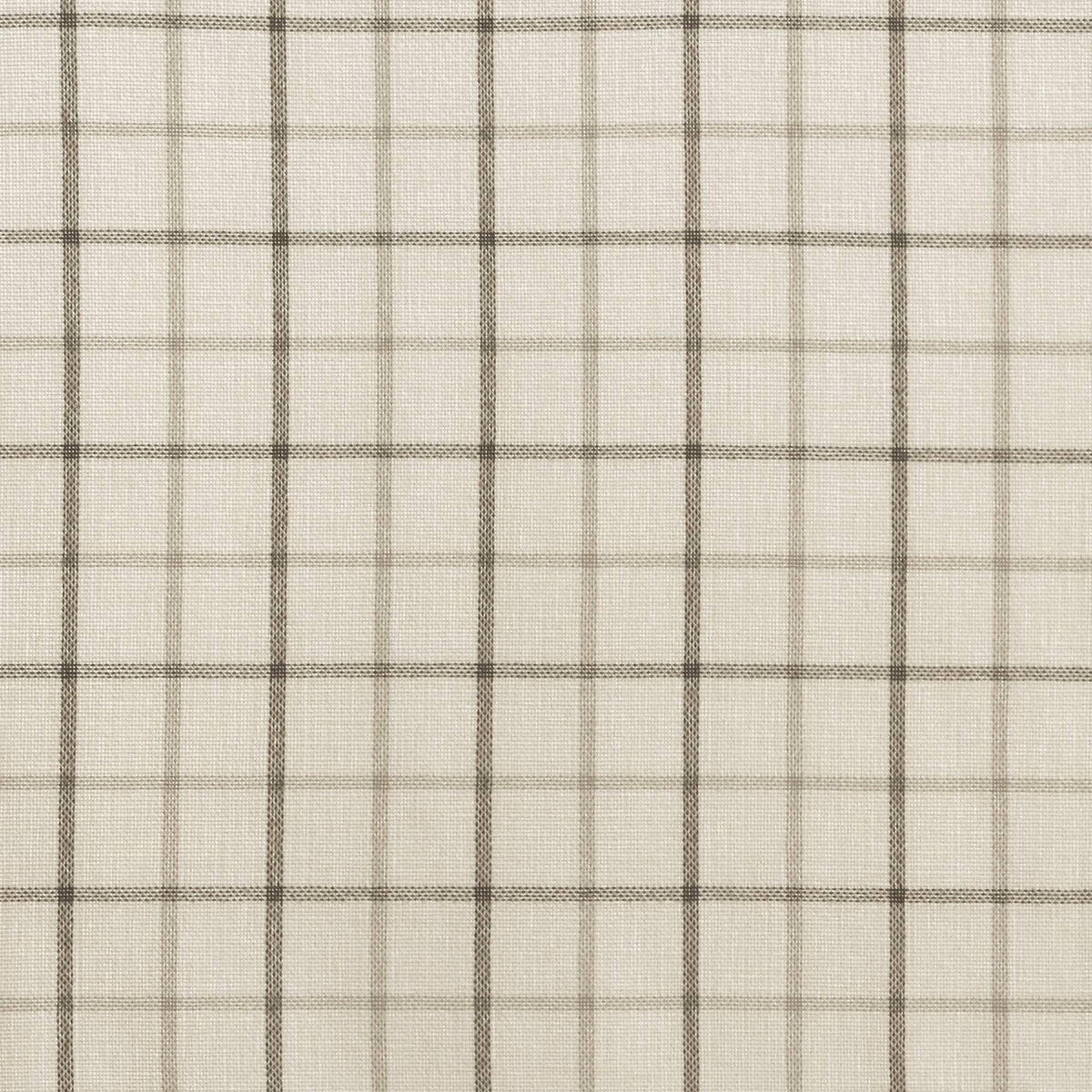 Anaheim Plaid Faux Leather Tab Top Curtain Panel with Fleece Lining - Natural