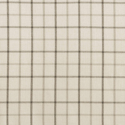 Anaheim Plaid Faux Leather Tab Top Curtain Panel with Fleece Lining - Natural