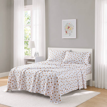 Printed Microfiber Sheet Set - Mushroom