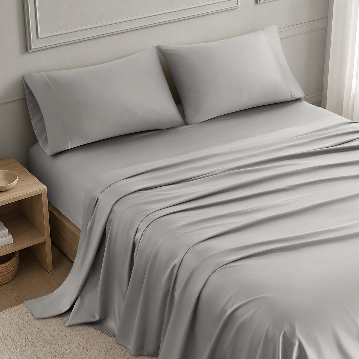 Tencel Cotton Sheets - Dove Grey