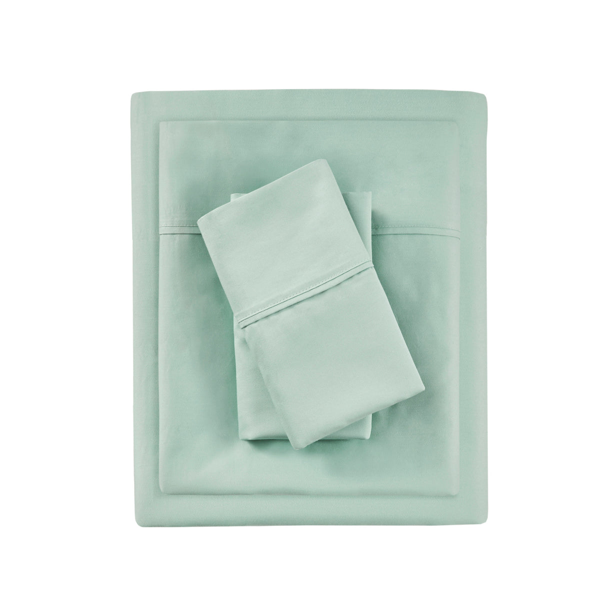 1000 Thread Count HeiQ Smart Temperature Cotton Blend 4 PC Sheet Set - Seafoam