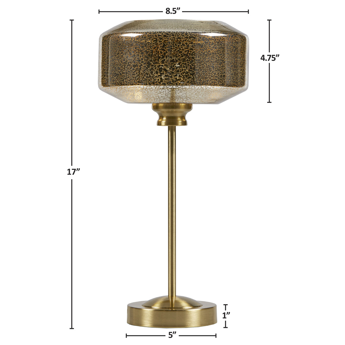 Lumivive 17" Mercury Glass Table Lamp - Gold