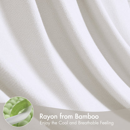 Bamboo Cotton Rayon Blanket - White